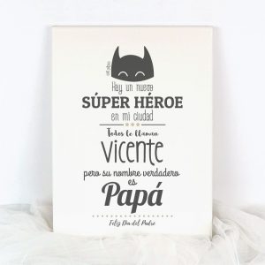 ienzo personalizado super-heroe nombre papa